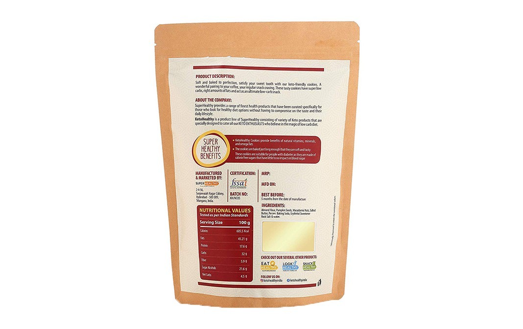 Super Healthy Keto Cookies    Pack  250 grams